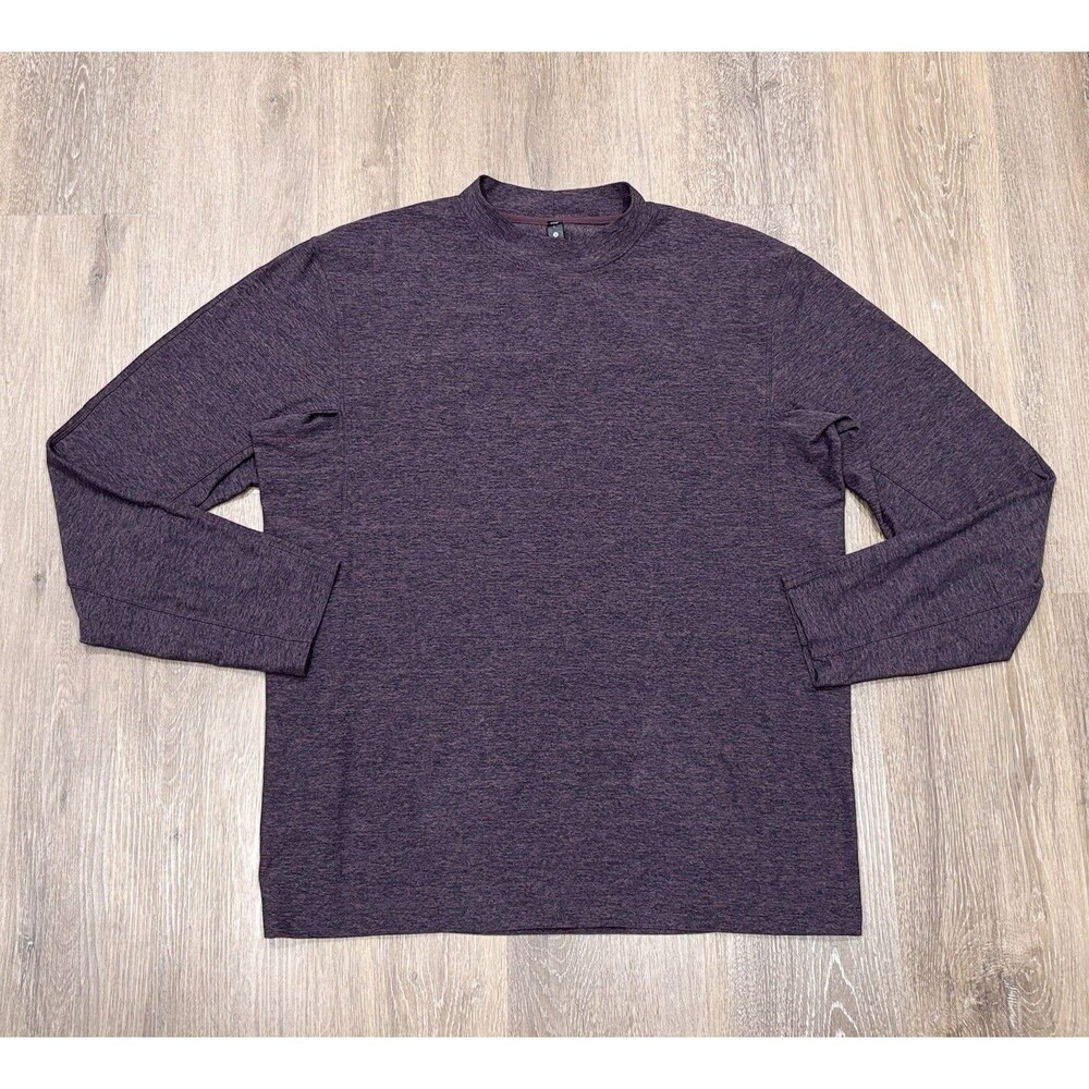 Lululemon Shirt Rulu Mock Neck Long Sleeve Heathered Arctic Plum Mens Large